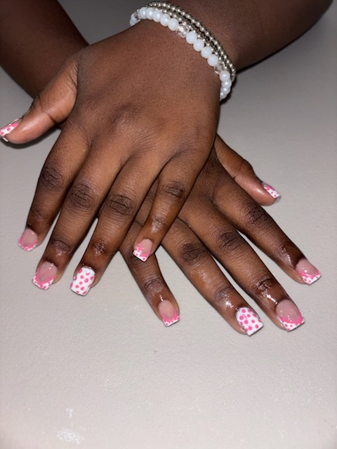 Pink Polka Dot French Set